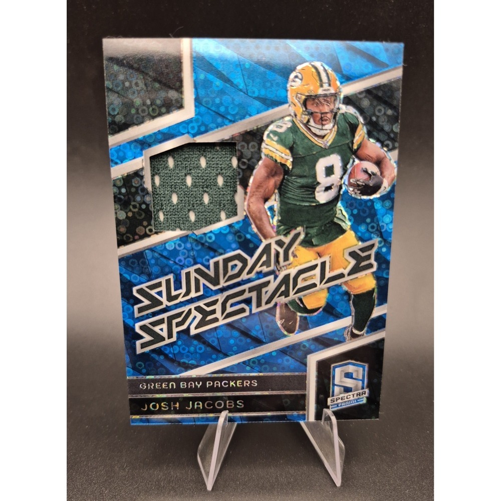 2024 Panini Spectra Sunday Spectacle Josh Jacobs #SS-JJS Neon Blue Prizm‎ /60
